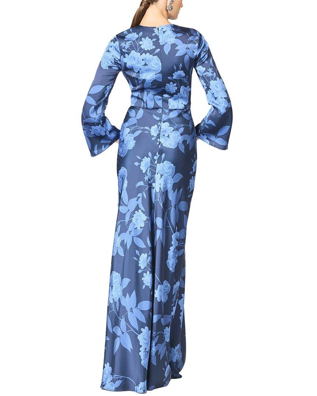 Sachin & Babi Blue Embellished Alex Gown