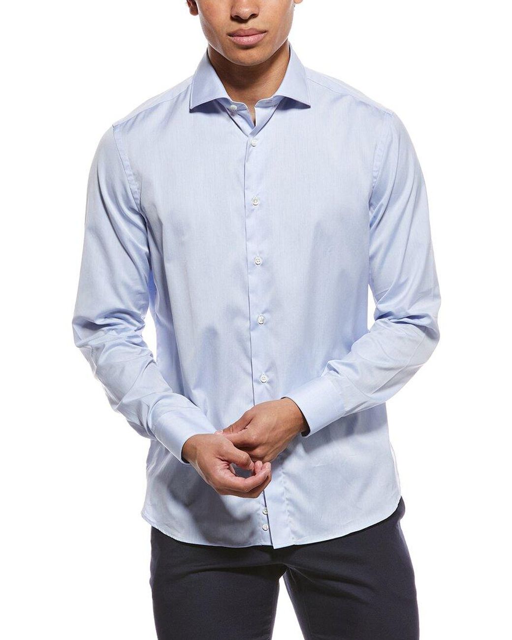 Canali Blue Dress Shirt for men