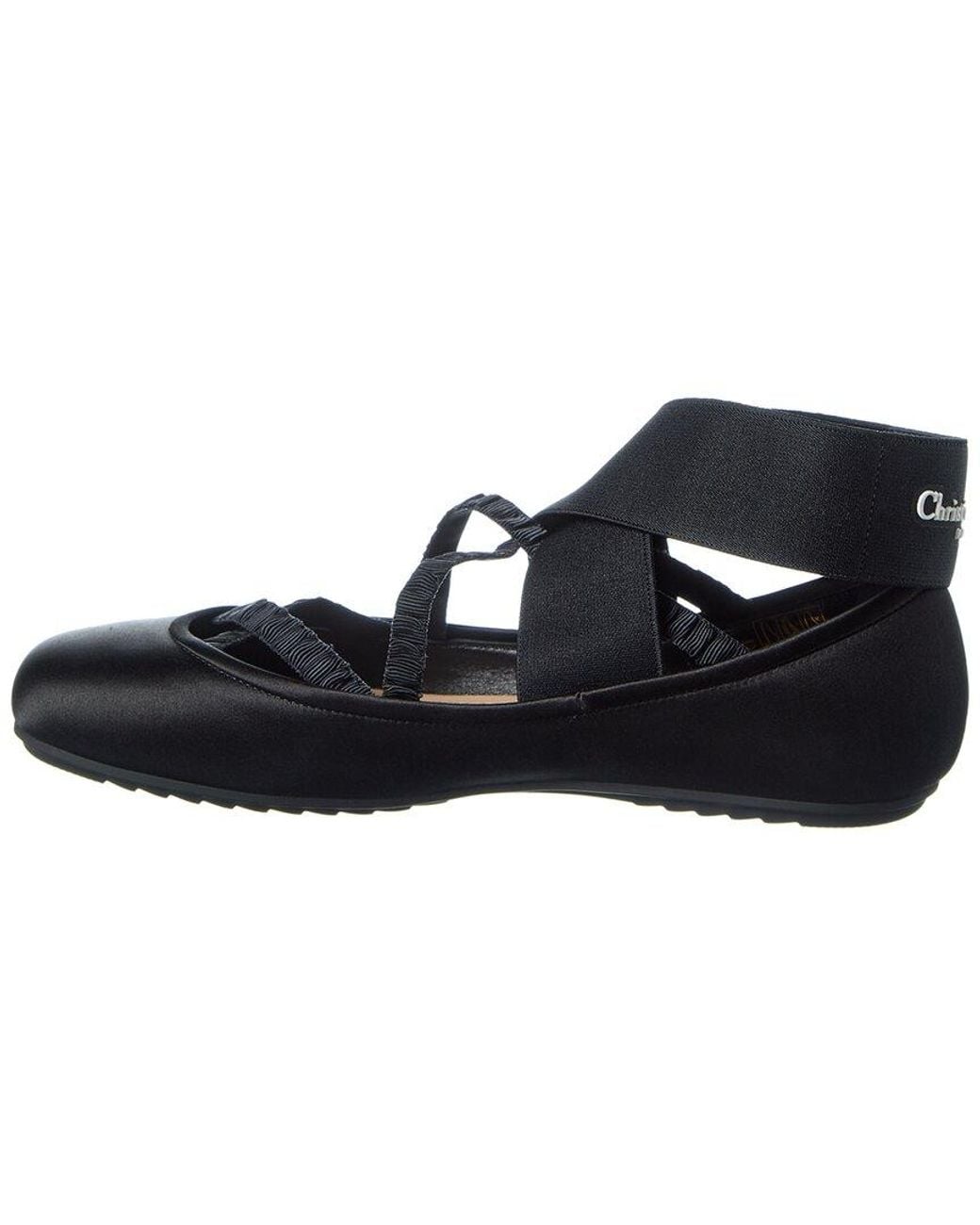 Dior Black Shade Satin Ballet Flat