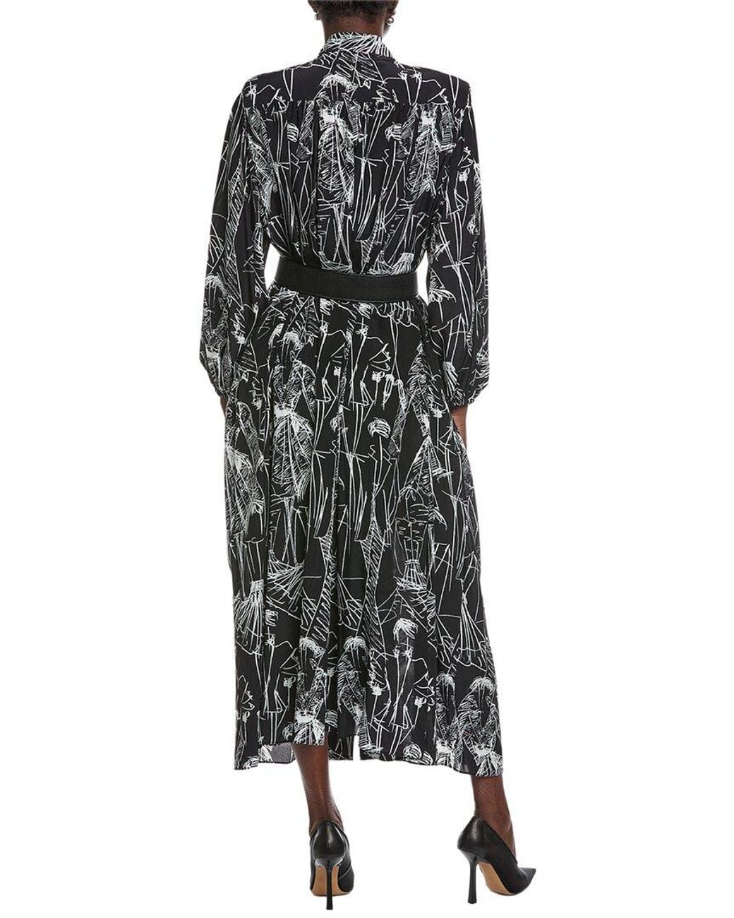 Akris Black Silk Midi Dress