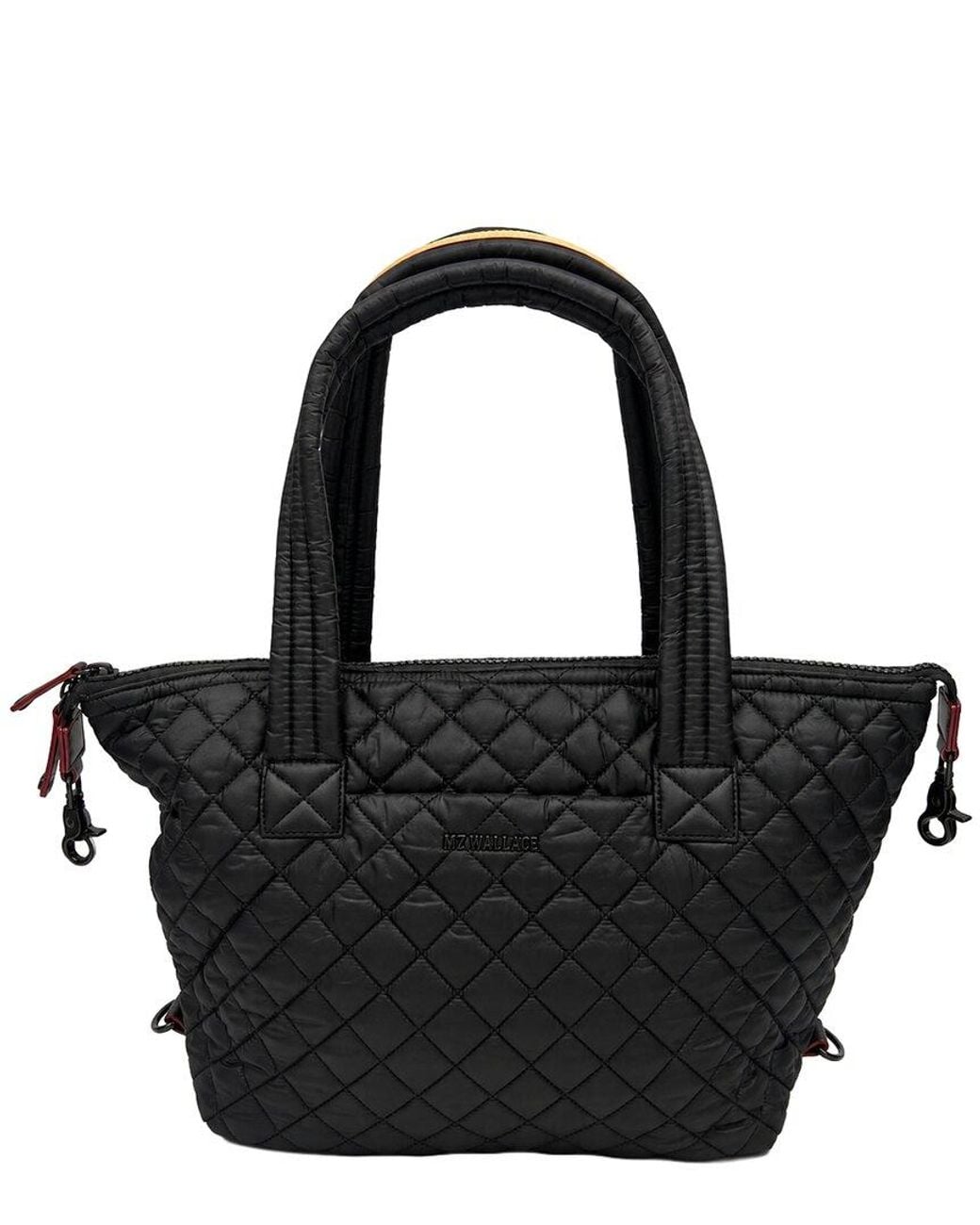 MZ Wallace Black Medium Sutton Deluxe Nylon & Leather Shoulder Bag