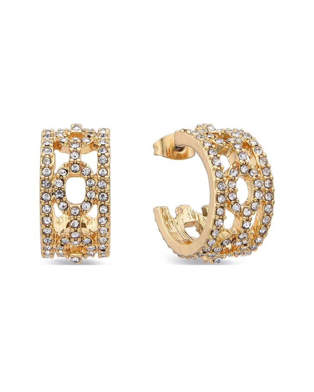 Eye Candy LA Metallic Cz Noemie Huggie Studs