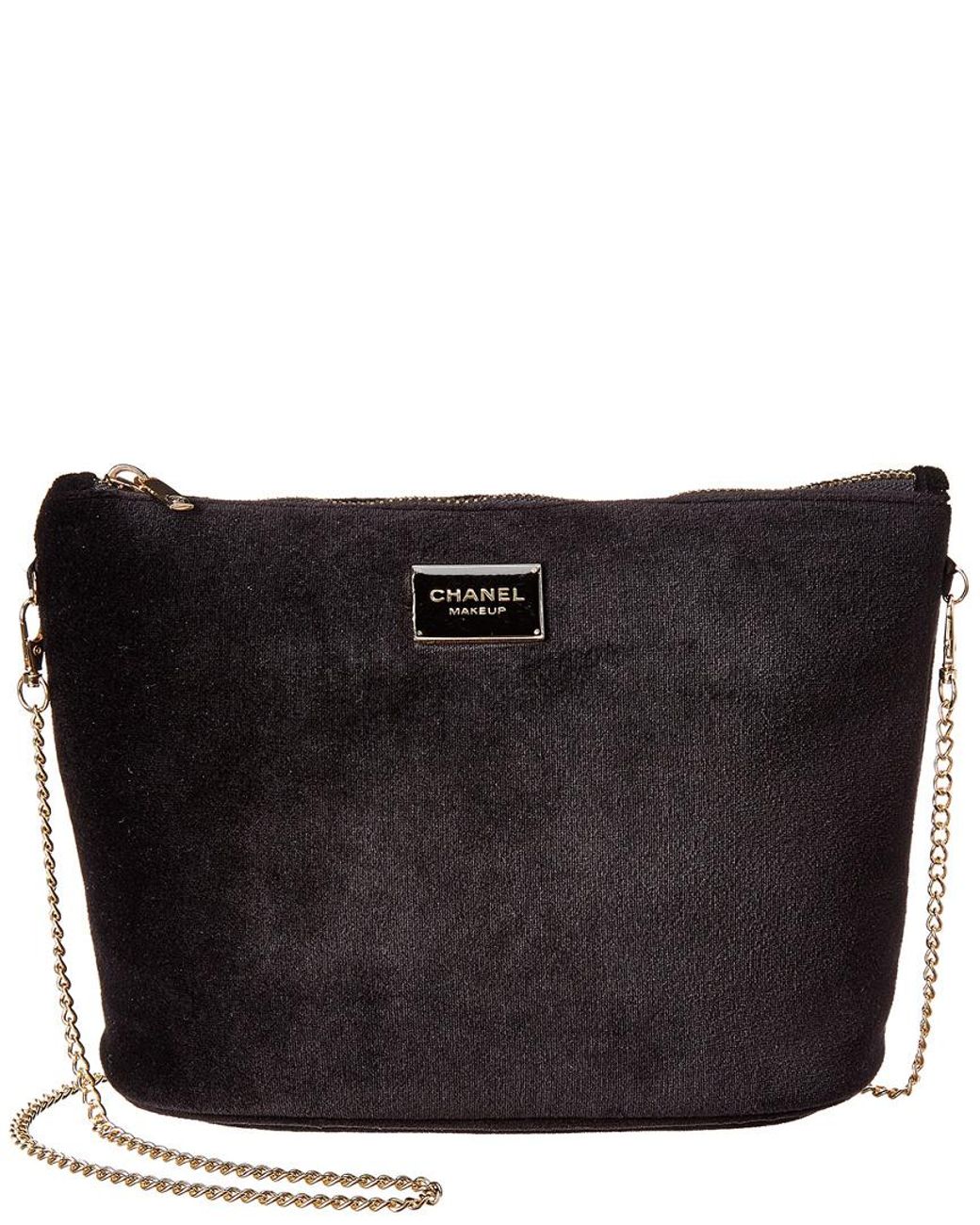 Chanel Black Velvet Cosmetic Chain Bag Lyst