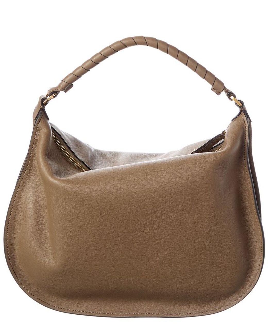 Chloé Brown Marcie Leather Hobo Bag