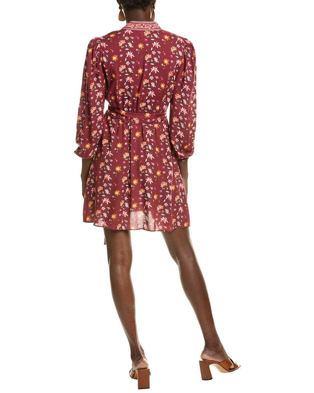 Garrie B Red Mini Wrap Dress