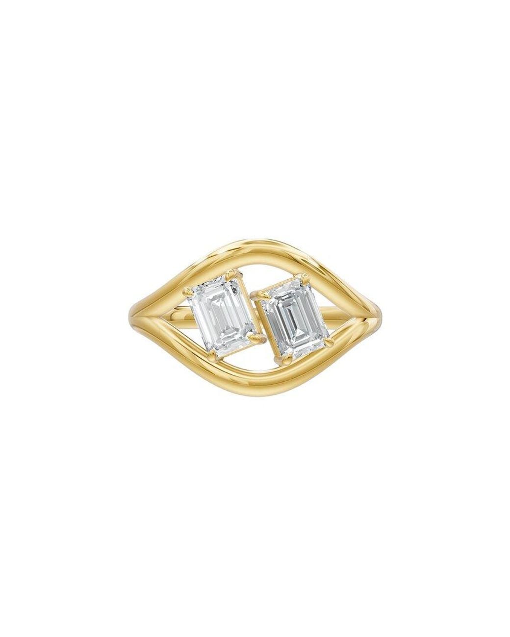 Lab Grown Diamonds Metallic 18K Plated 1.14 Ct. Tw. Lab-Grown Diamond Ring
