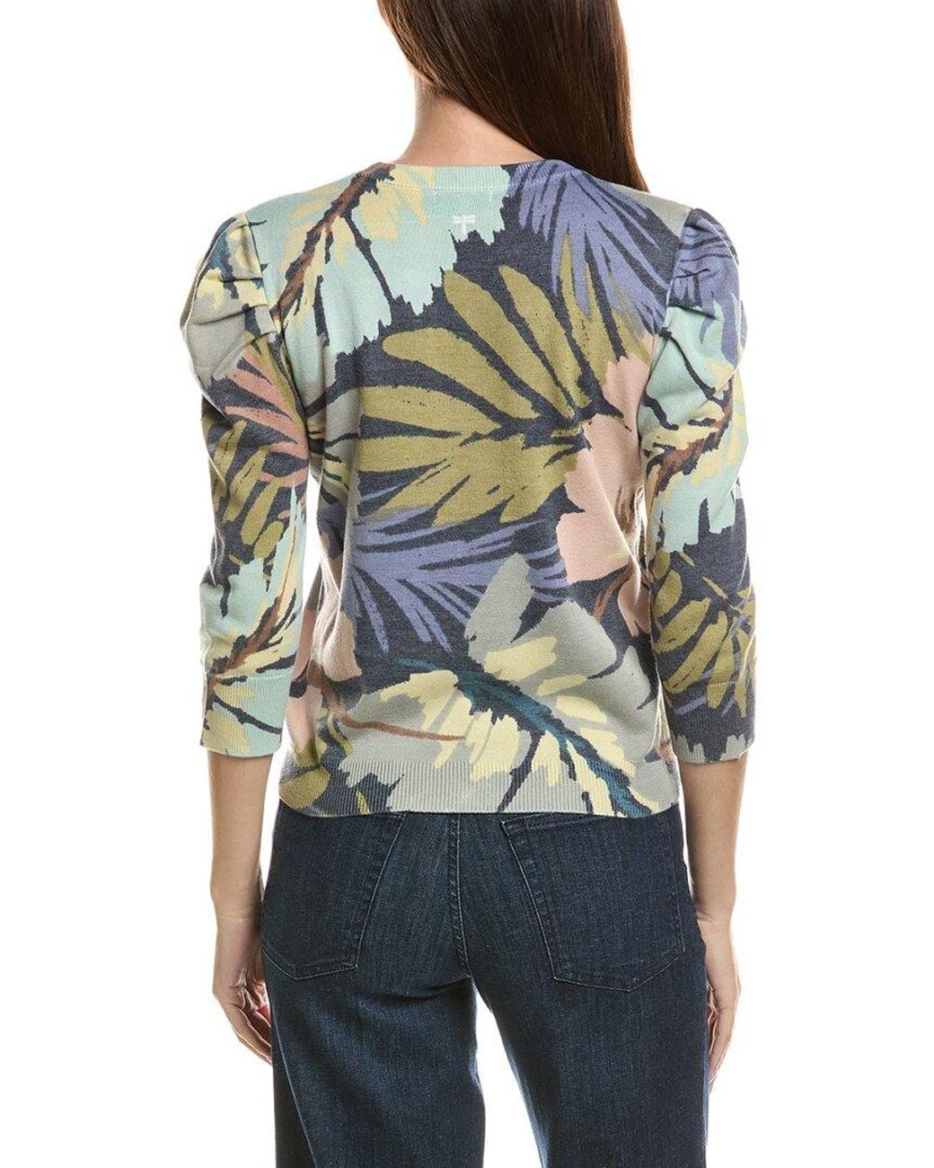 tyler boe Blue Lily Jersey Leaf Sweater