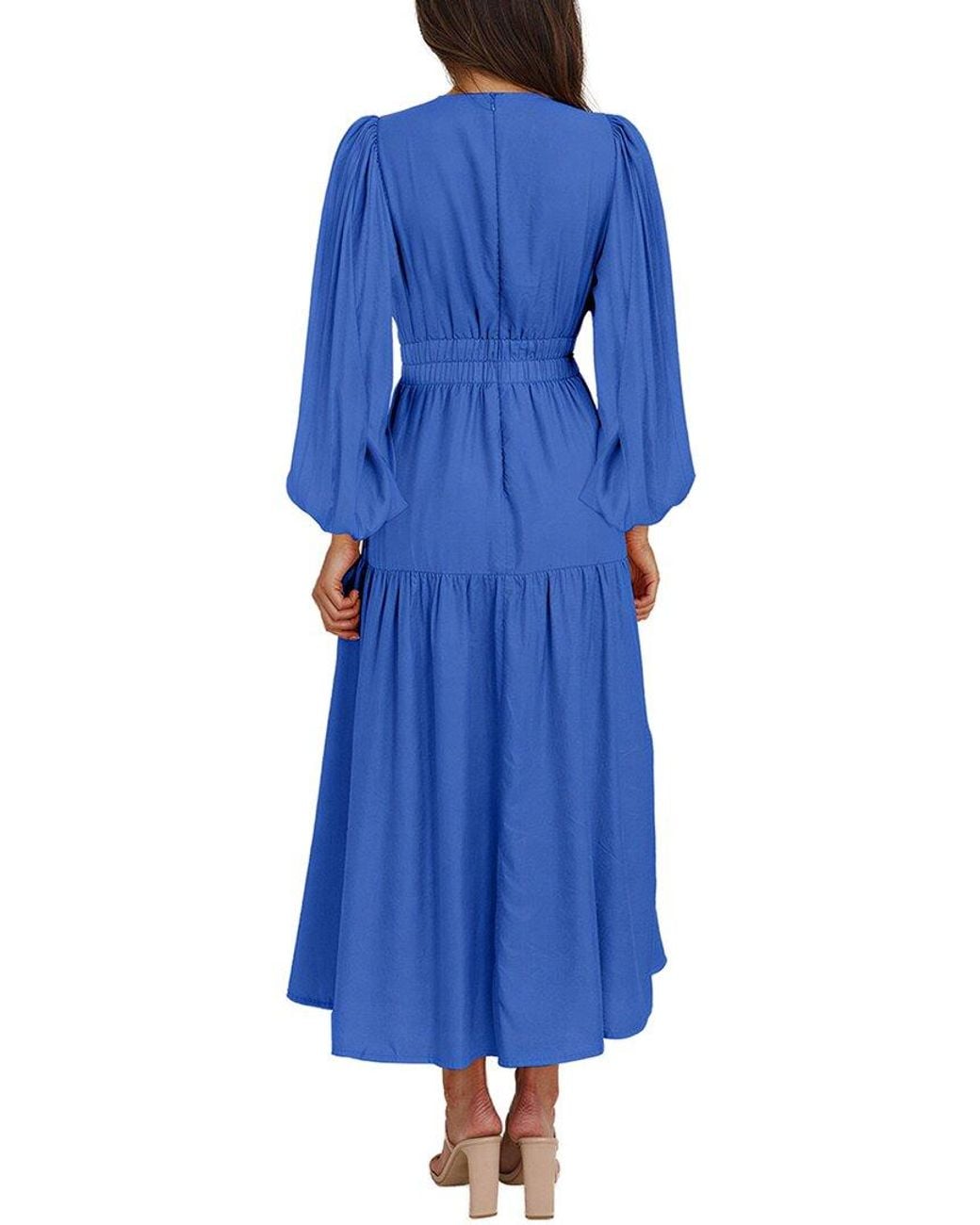LEON GORI Blue Midi Dress
