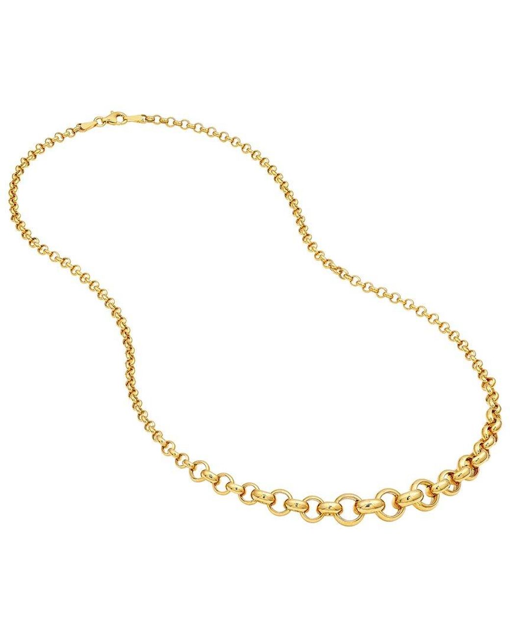 HAWLEY ST Metallic 14K Rolo Necklace
