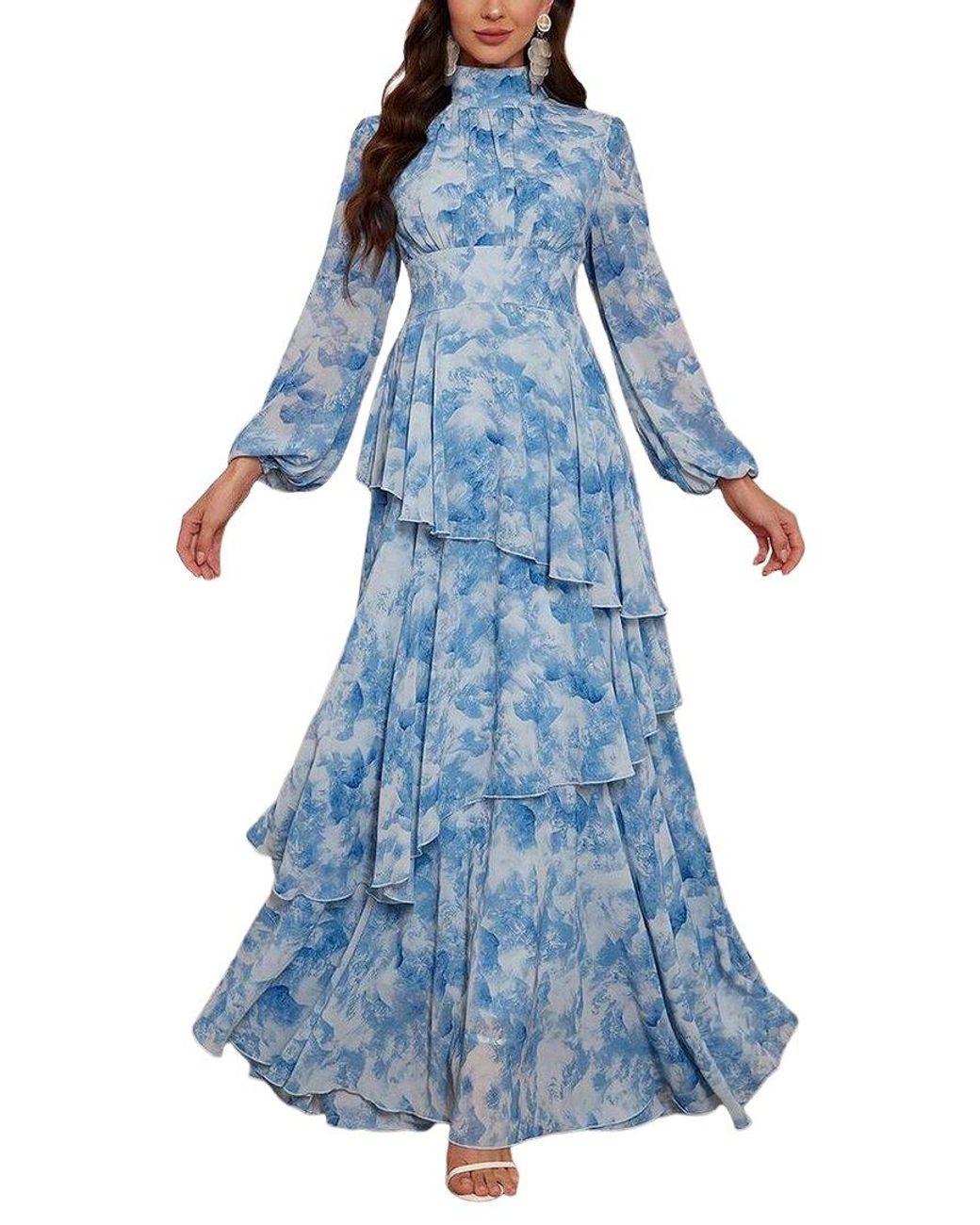 XIRELLI Blue Print Maxi Dress