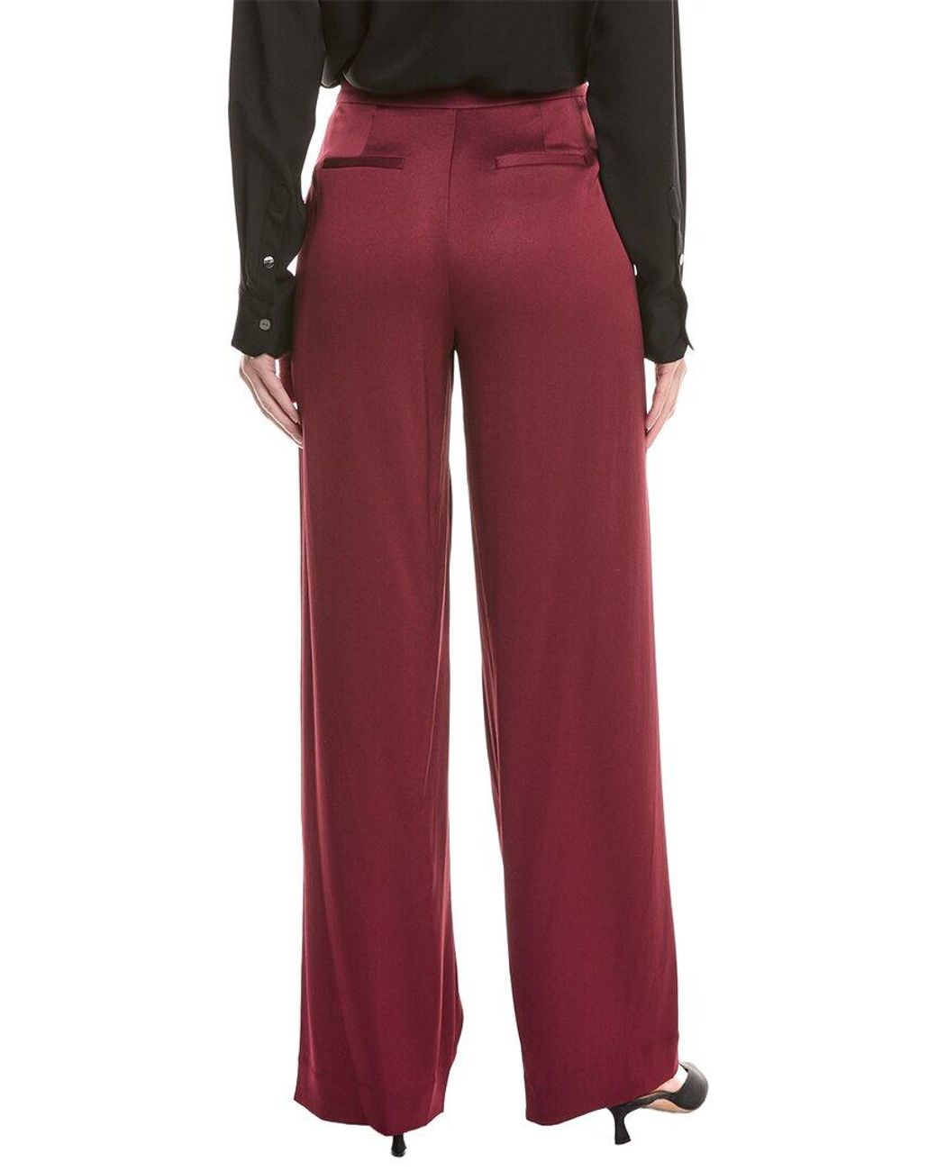 Jonathan Simkhai Red Kyra Wide Leg Pant