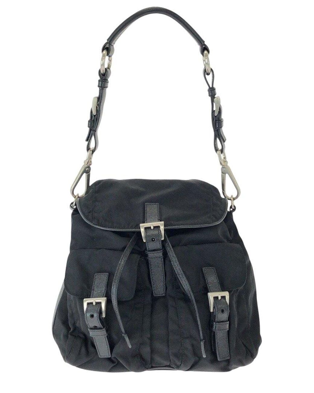 Prada Black Tessuto Nylon Shoulder Bag (Authentic Pre-Loved)