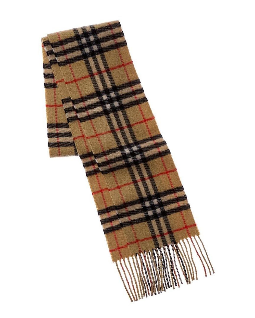 Burberry Metallic Check Cashmere Scarf