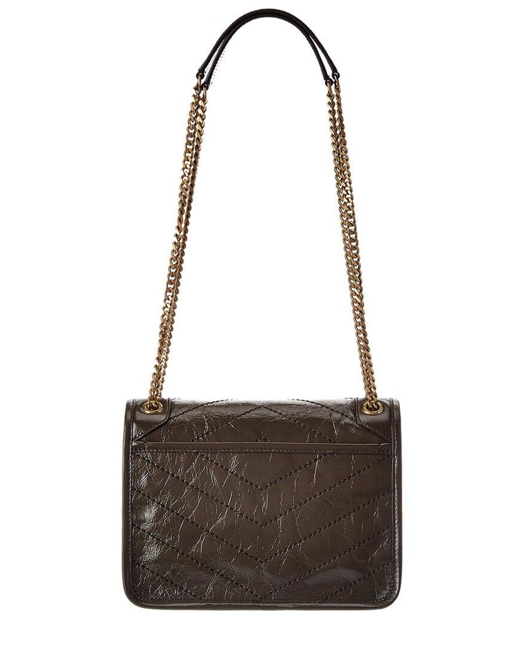 Saint Laurent White Niki Leather Shoulder Bag