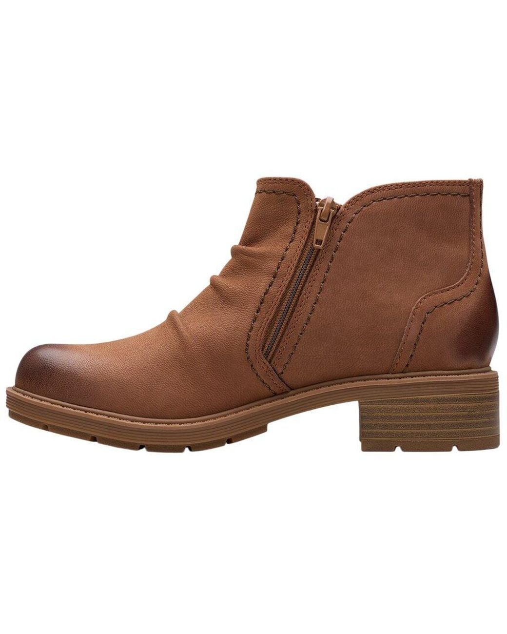 Clarks Brown Hearth Clara Leather Boot