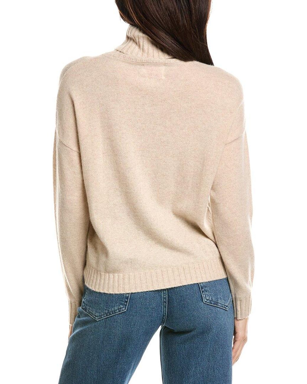 Brodie Cashmere Blue Pippin Roll Neck 100% Cashmere Sweater