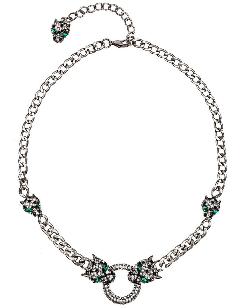 Eye Candy LA Metallic Luxe Collection Double Leopard Necklace