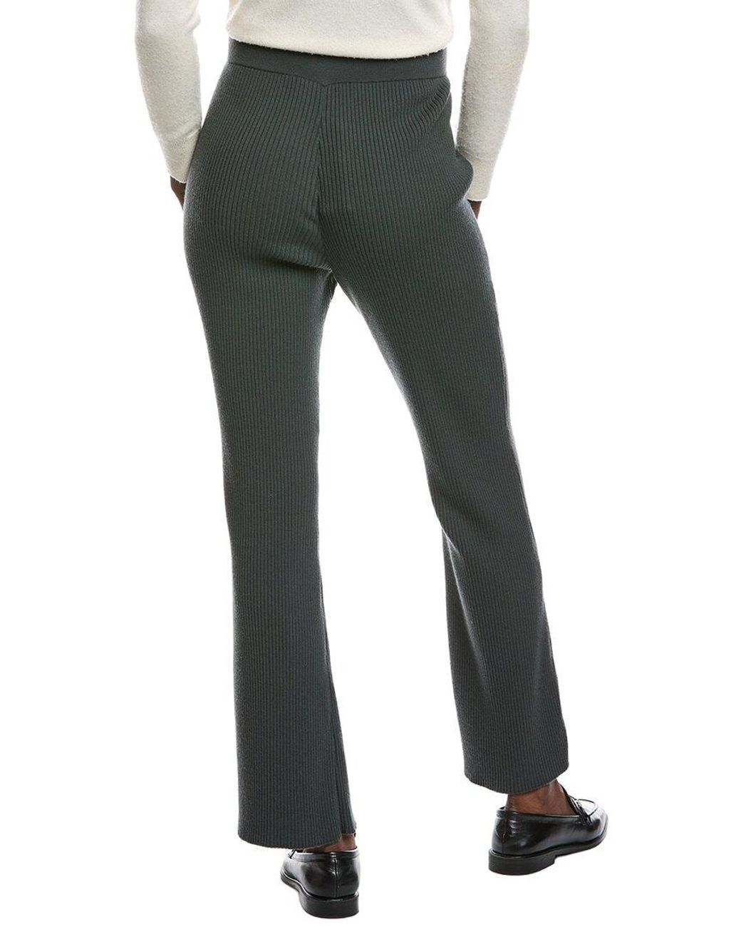 Akris Gray Rib Wool-Blend Pant