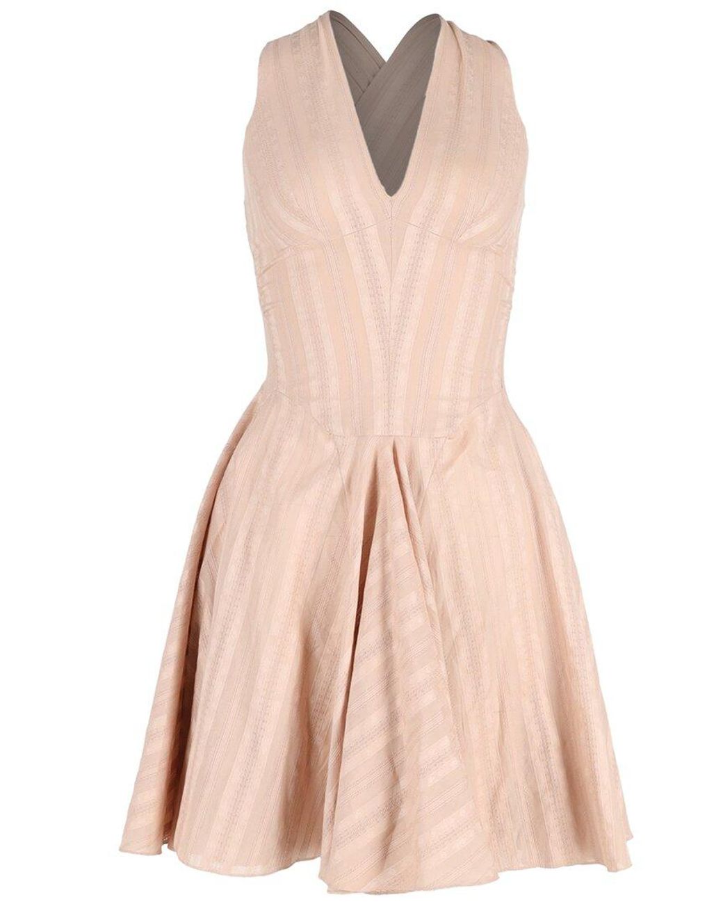 Alaïa Pink Alaïa Printed Mini Halter Neck Flared Dress (authentic Pre-loved)