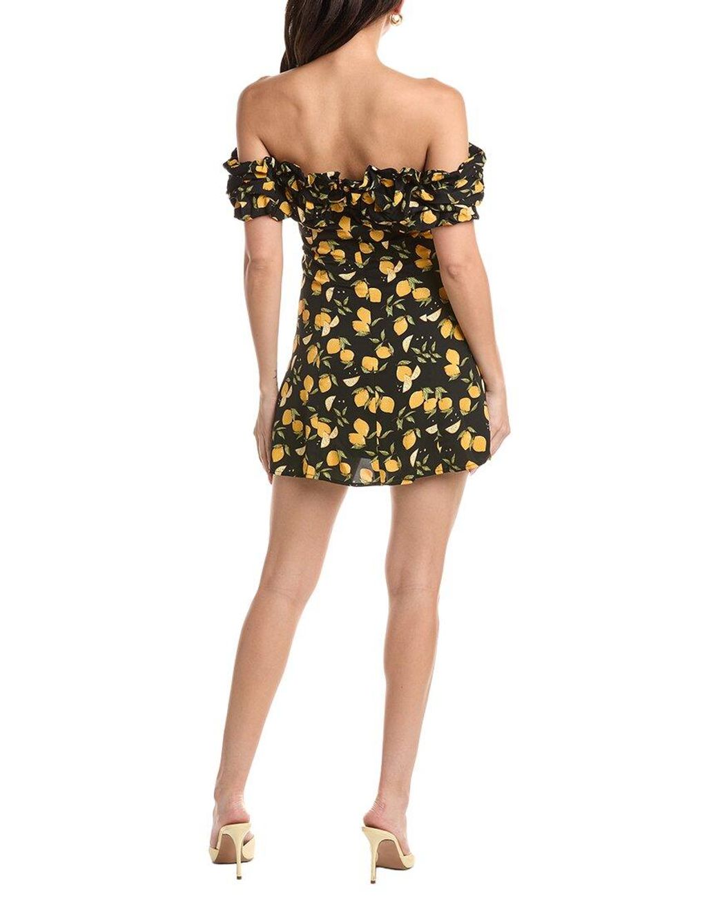 JLuxe Yellow Off The Shoulder Mini Dress