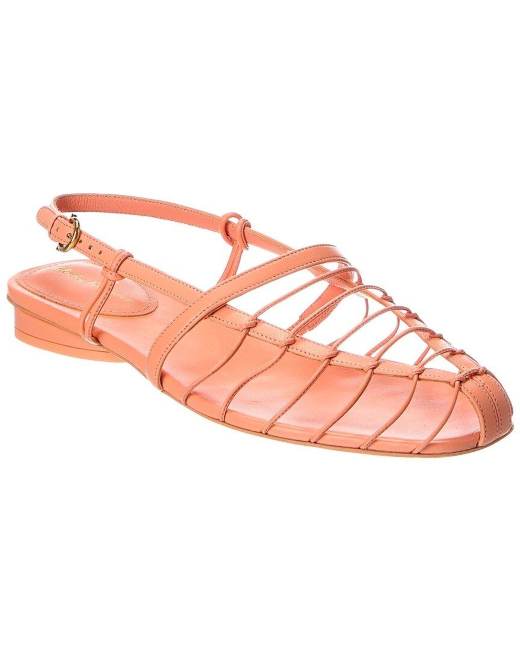 Ferragamo Pink Shay Leather Sandal