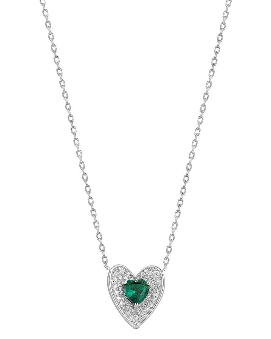 Sphera Milano Metallic Cz Heart Necklace