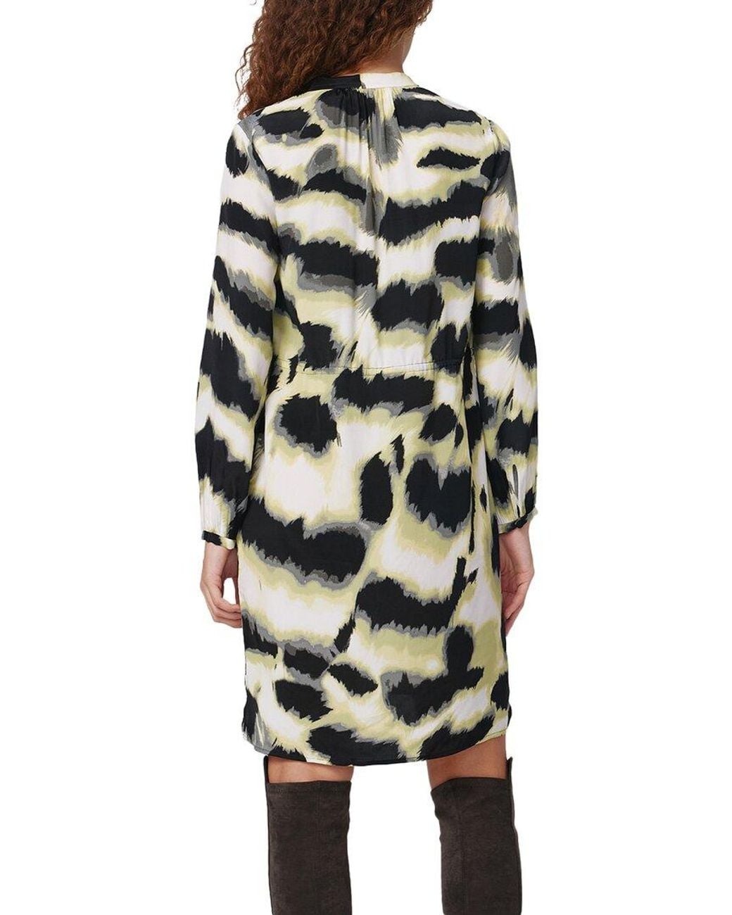 Diane von Furstenberg Black Sonoya Silk-Blend Dress