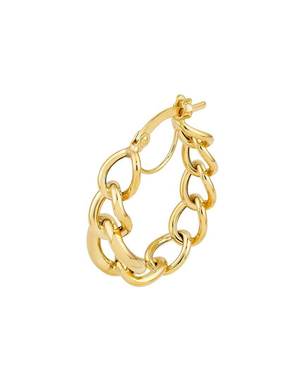 HAWLEY ST Metallic 14K Hoop Earrings