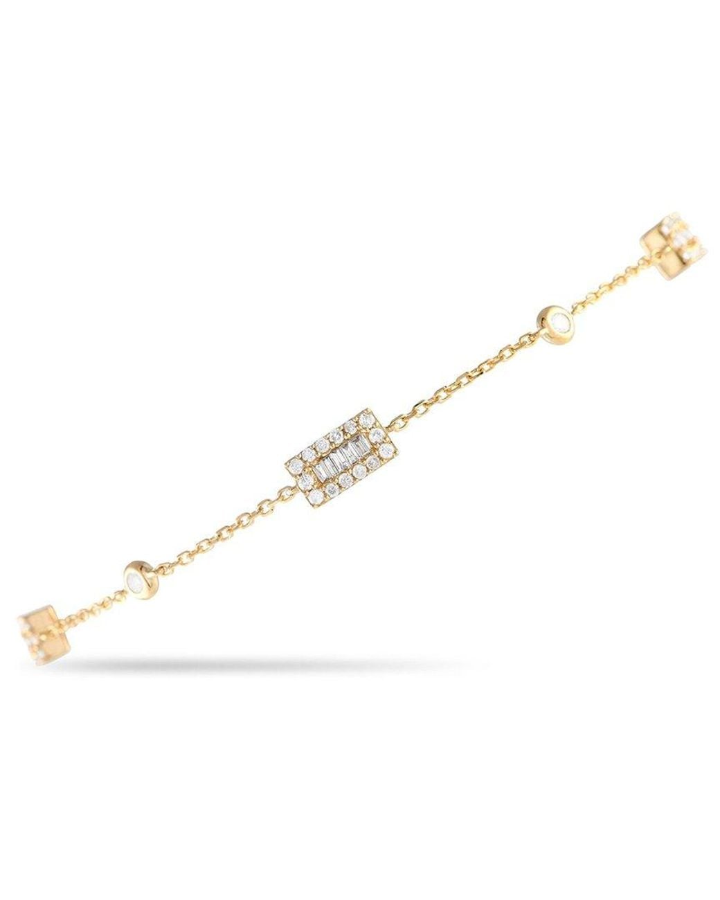Diamond Select Cuts Metallic 14K 0.45 Ct. Tw. Diamond Bracelet