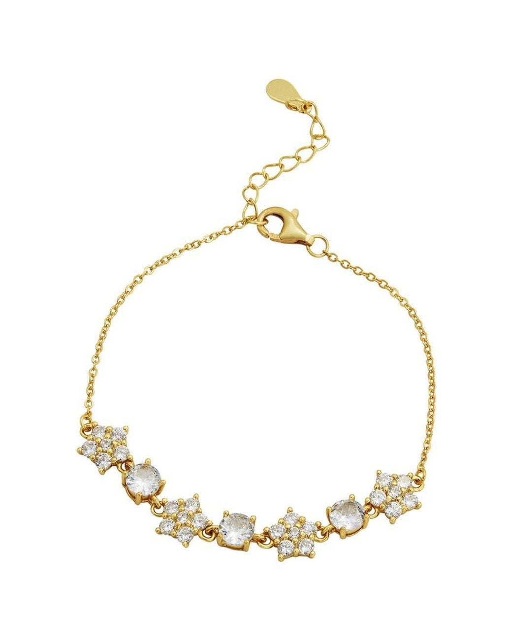 Savvy Cie Metallic Cz Station Bracelet