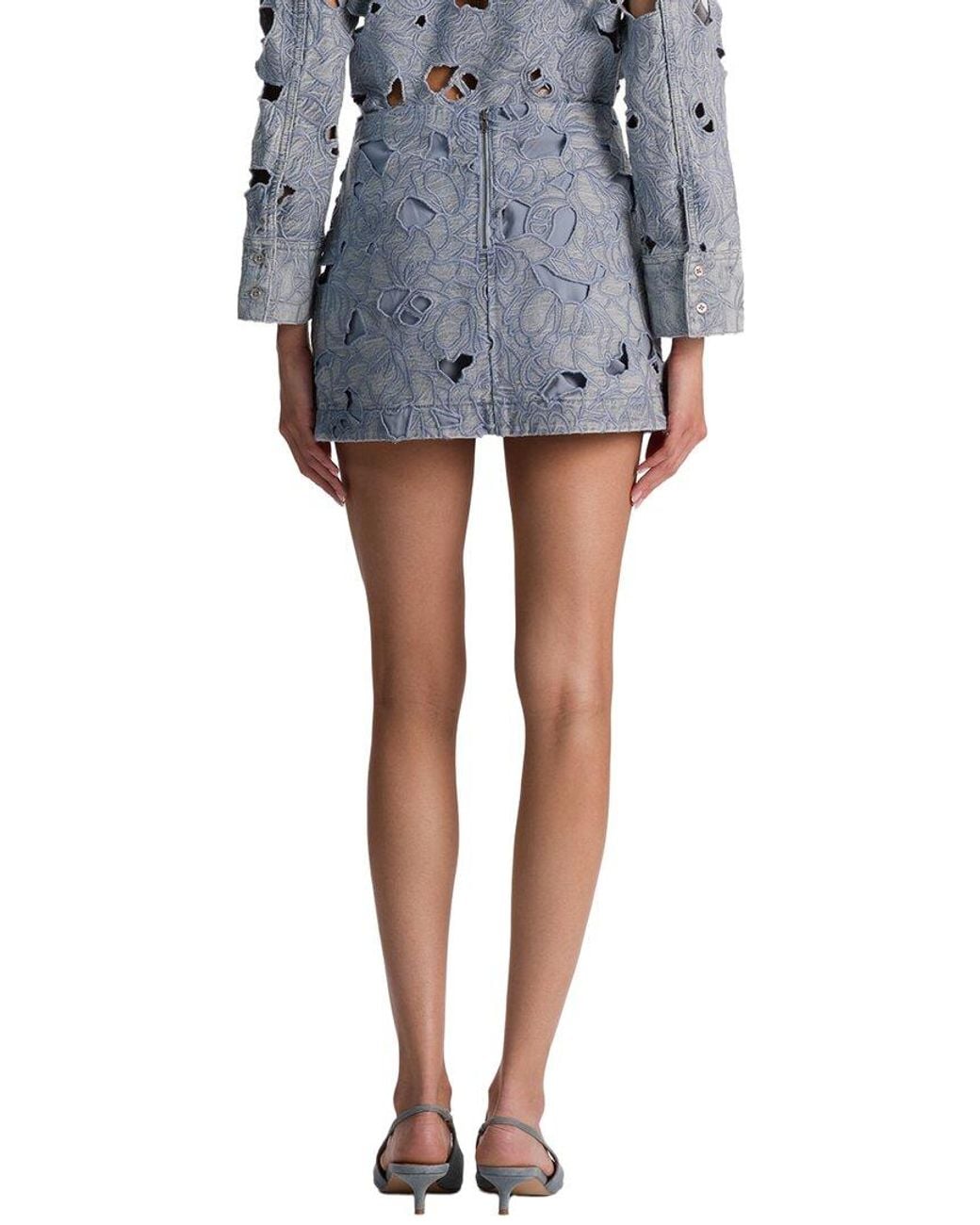 Alice + Olivia Blue Rubi Micro Skirt