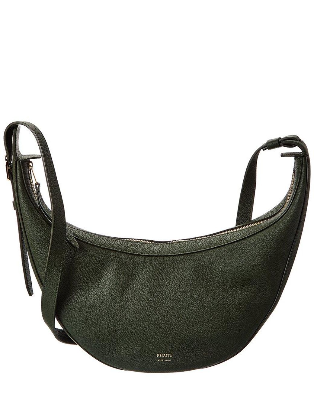 Khaite Gray Augustina Small Leather Hobo Bag