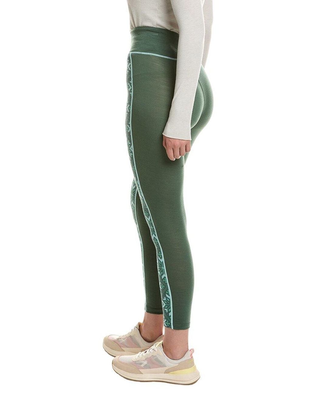 Kari Traa Green Iselin Wool-Blend Base Layer Pant