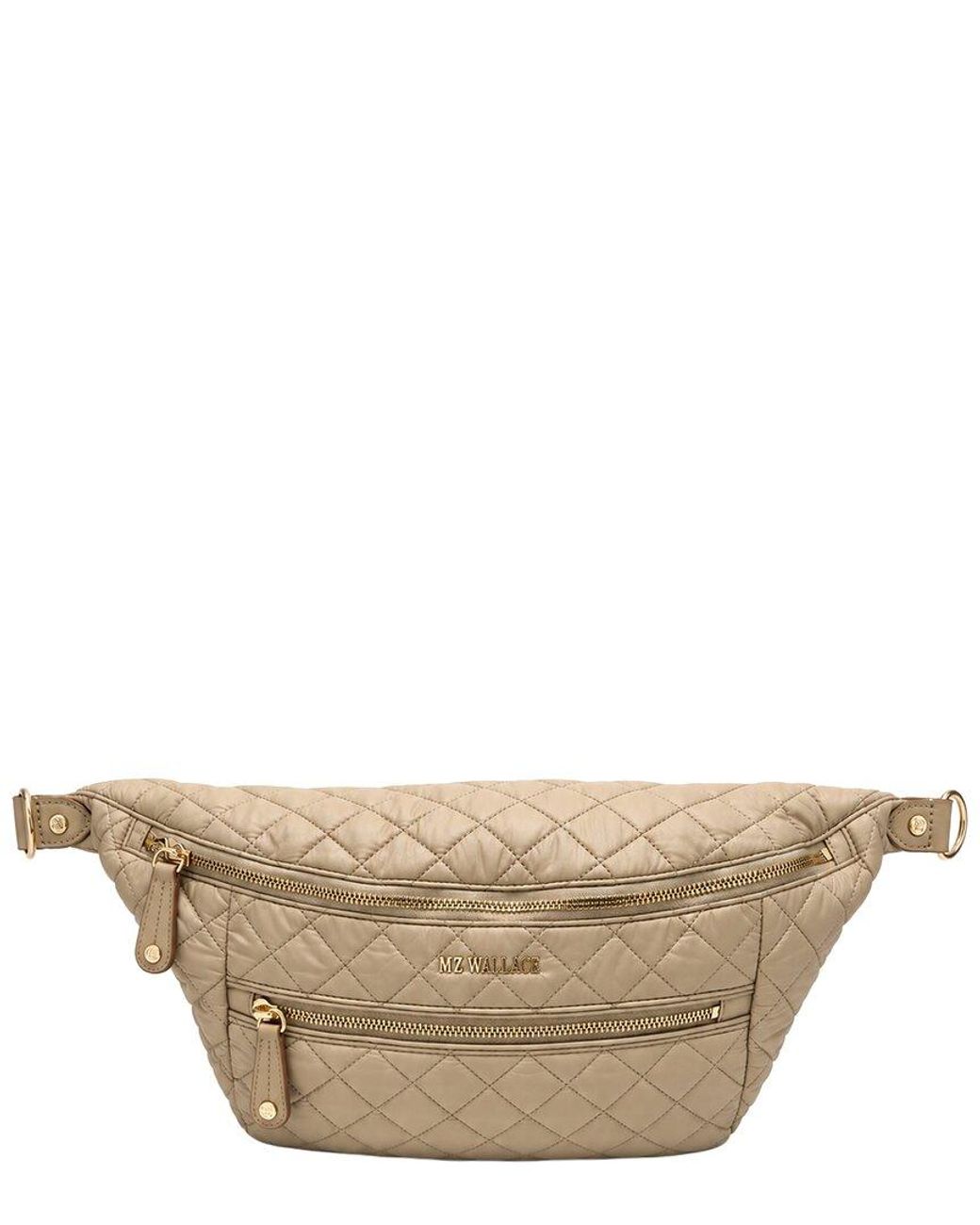 MZ Wallace Natural Crosby Nylon & Leather Sling Bag