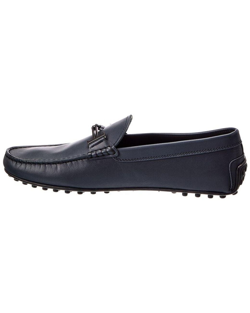 Tod's Blue Leather Driver for men