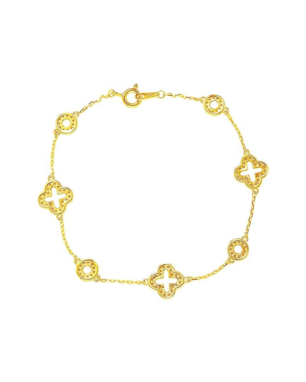 Suzy Levian CZ Jewelry Metallic Suzy Levian Cz Stackable Bracelet