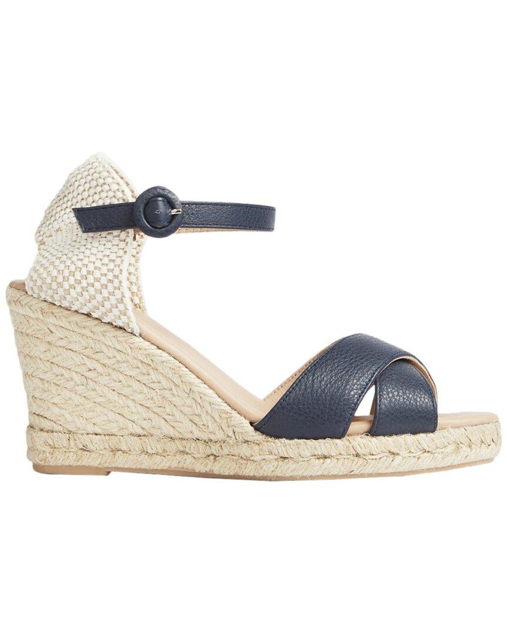 LK Bennett Angele Wedge Sandal in Blue Lyst