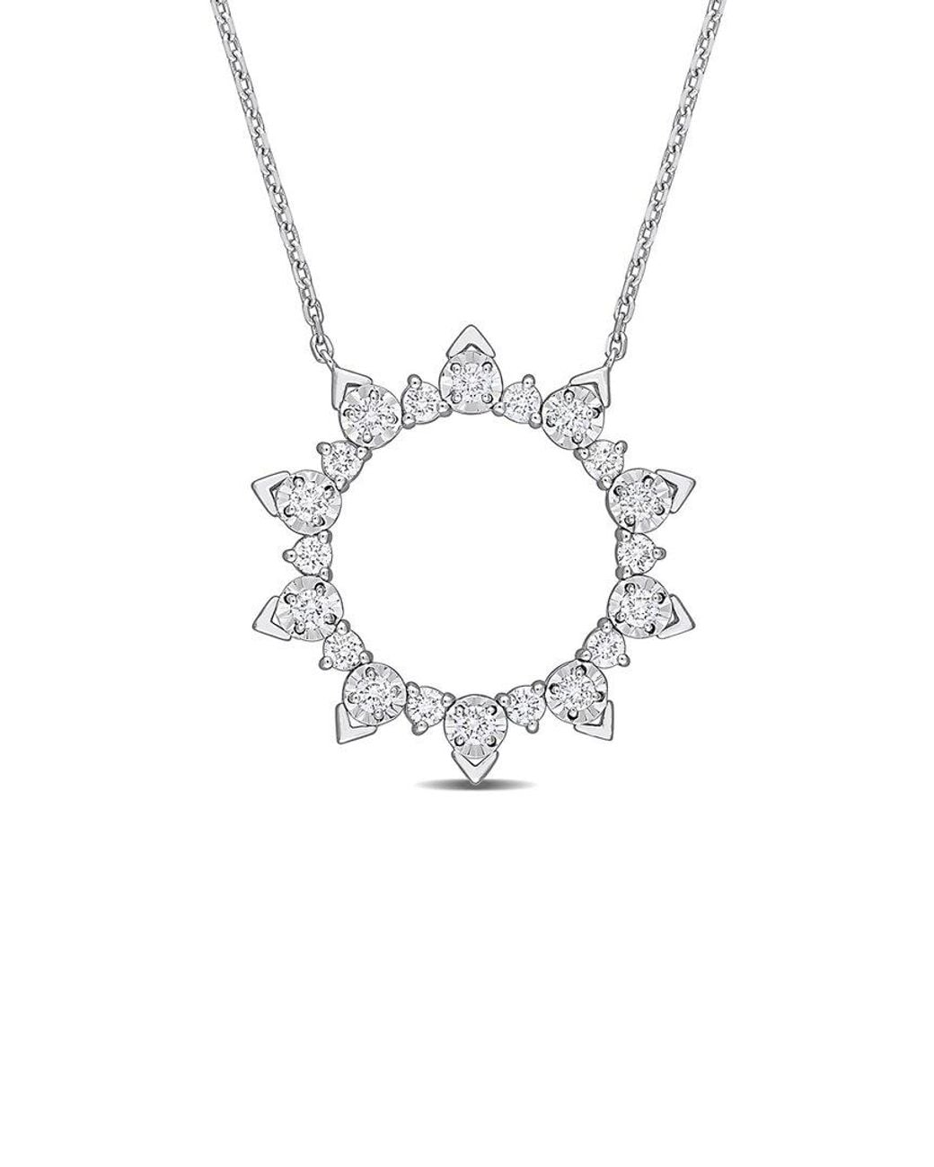 Rina Limor Metallic 14k 0.54 Ct. Tw. Diamond Circle Of Life Necklace