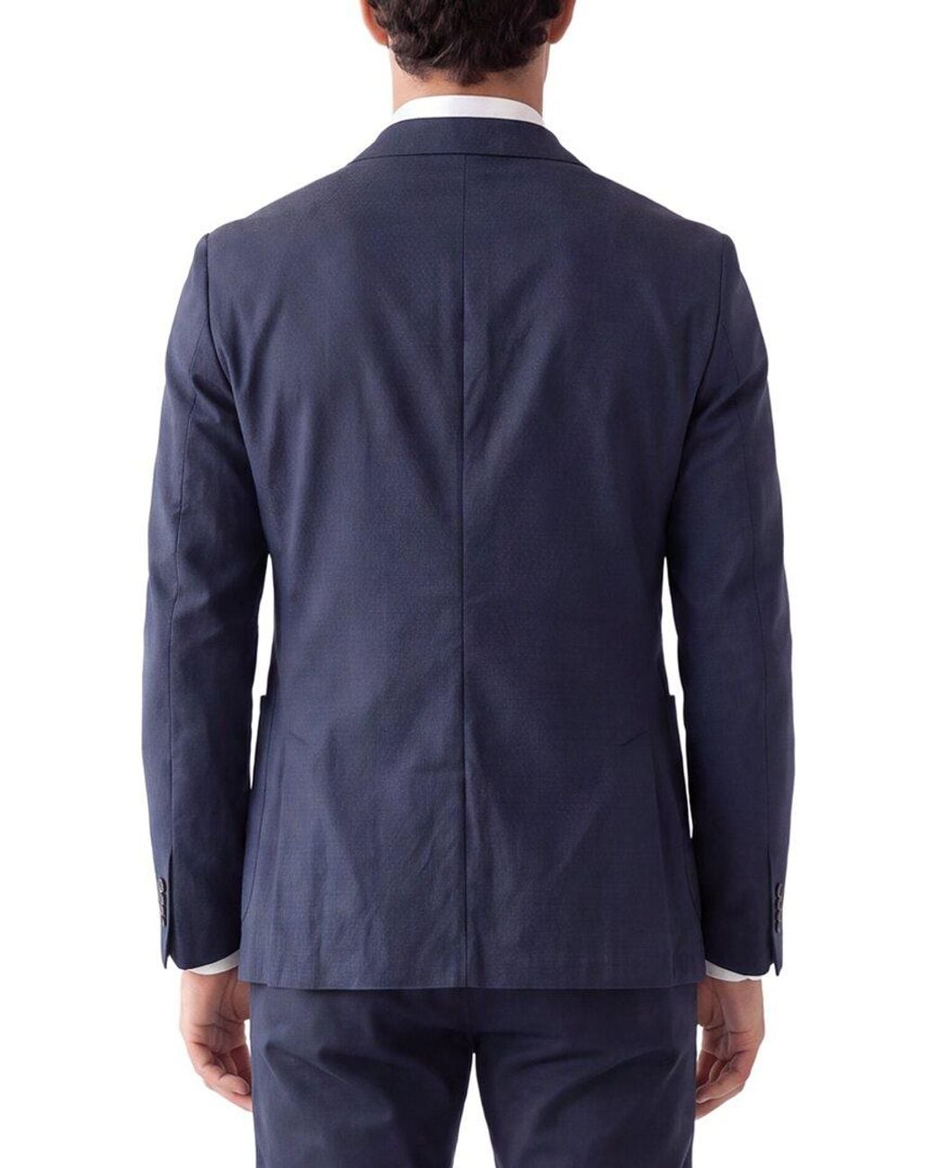 Corneliani Blue Cc Collection Jacquard Honeycomb Blazer for men