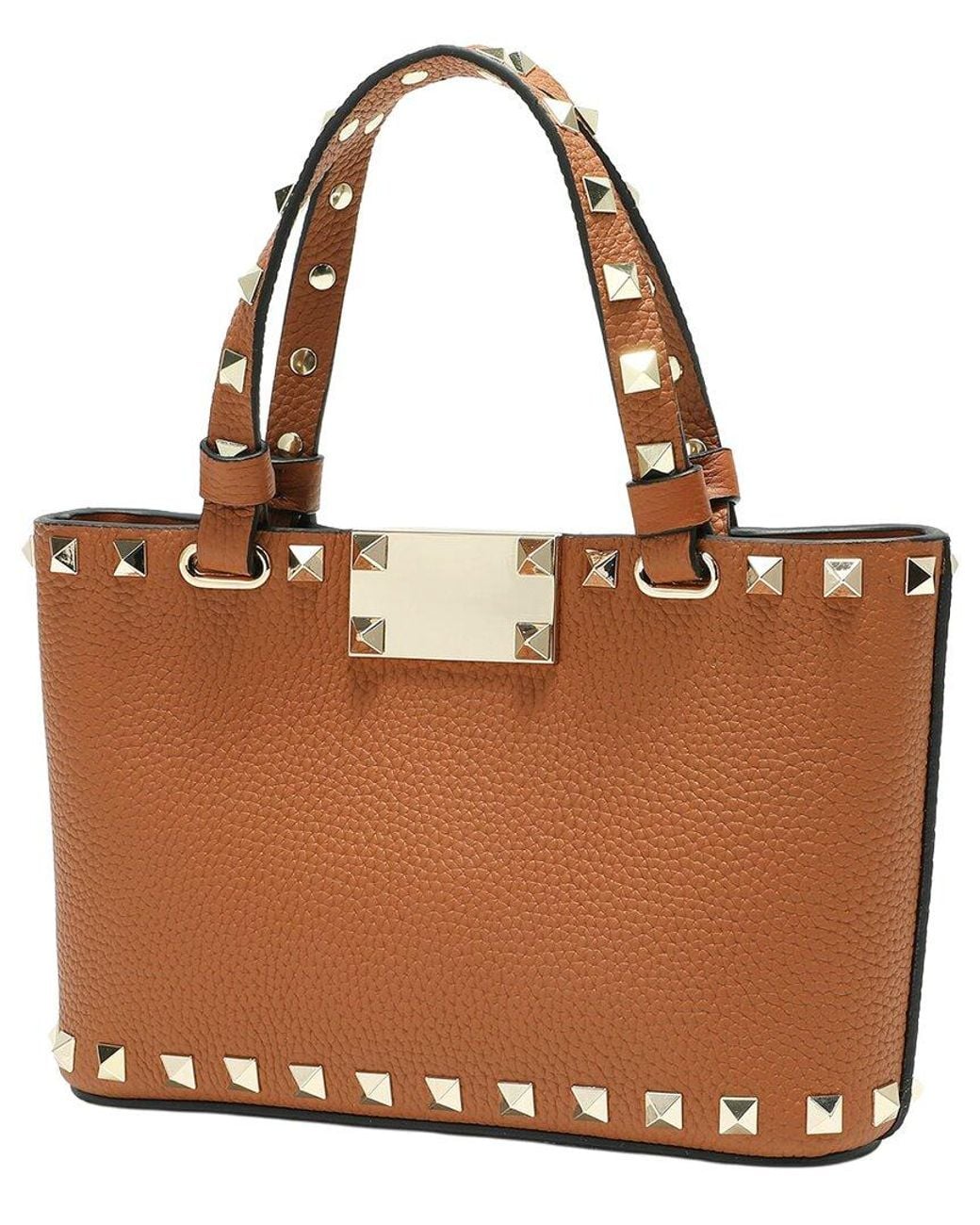 Tiffany & Fred Paris Brown Studded Leather Crossbody