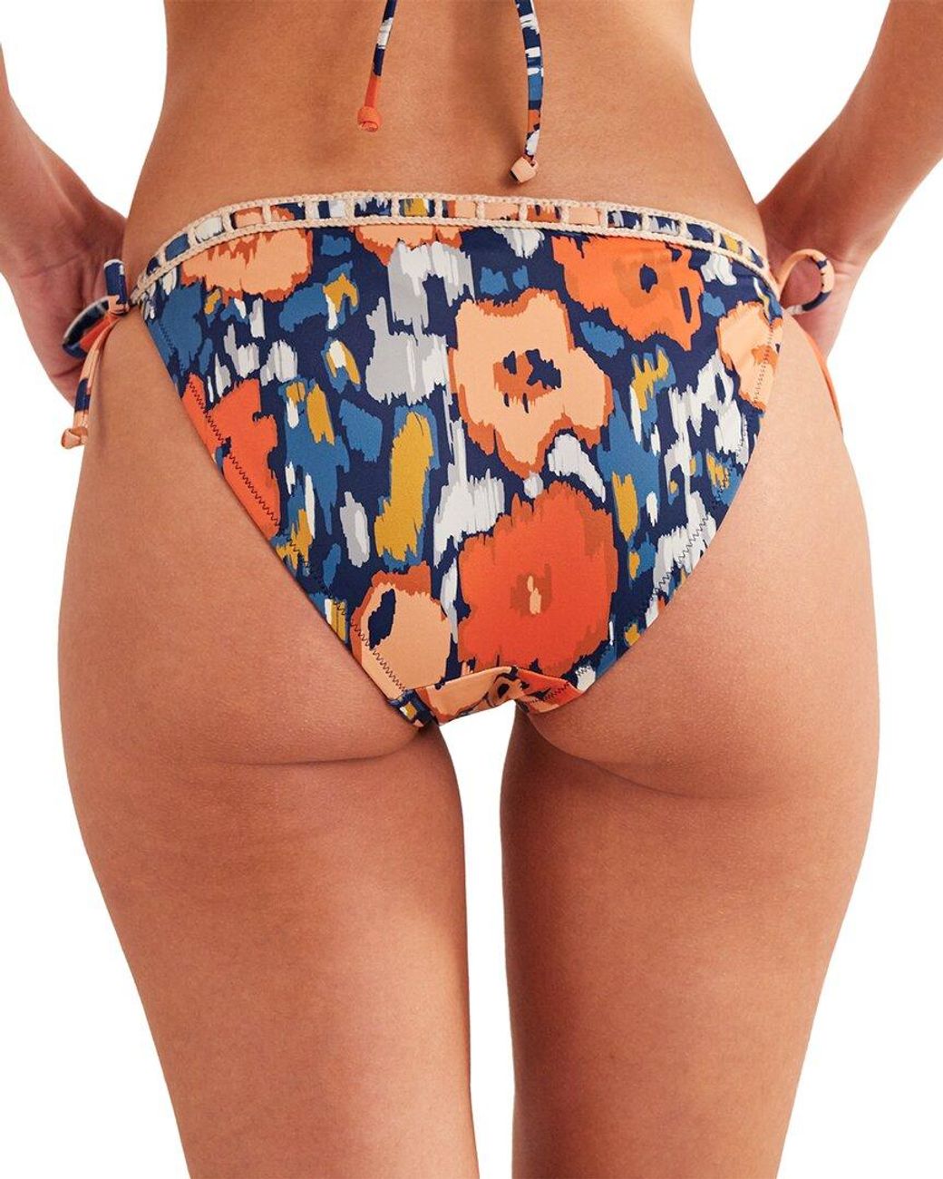 Boden Blue Crochet Trim Bikini Bottom