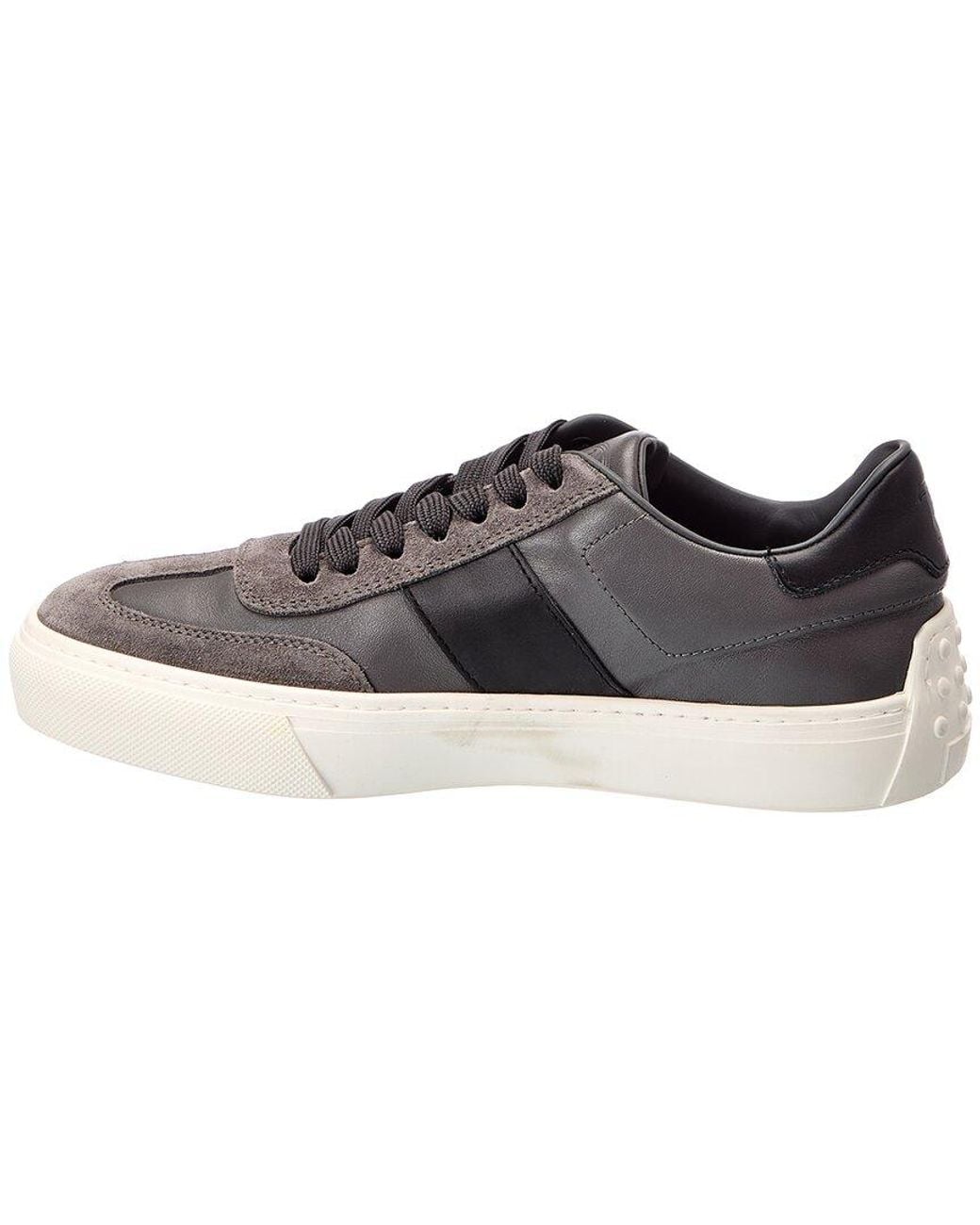 Tod's Brown Leather & Suede Sneaker for men