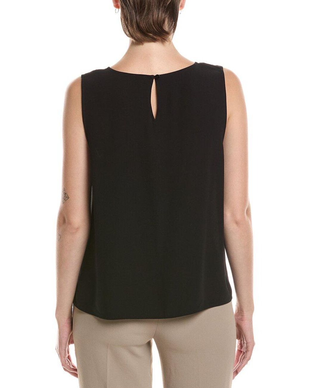 Eileen Fisher Black Silk Shell