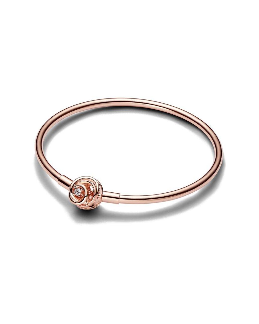 Pandora Metallic Moments 14k Rose Gold Plated Bangle Bracelet