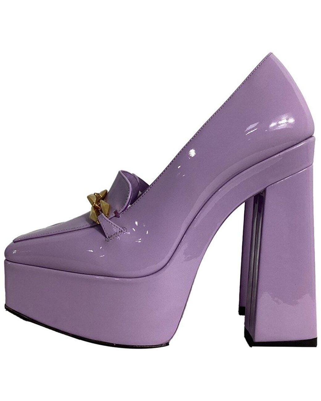 Jimmy Choo Purple Patent Diamond Tilda Platform Pump (Authentic Pre-Loved)