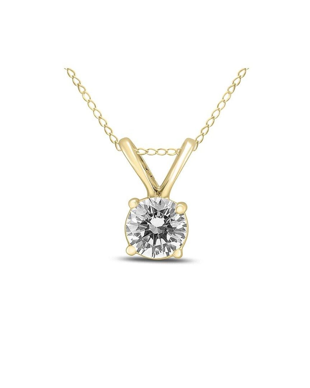 Diamond Select Cuts Metallic 14K 0.30 Ct. Tw. Diamond Necklace