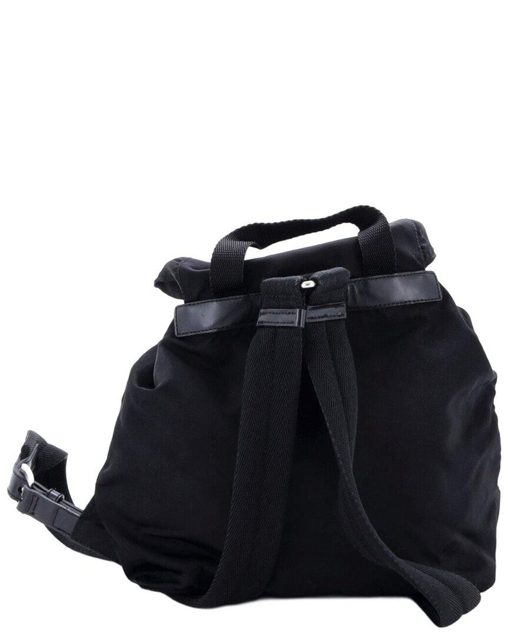Prada Blue Tessuto Nylon Double Front Pocket Backpack Small (Authentic Pre- Loved)