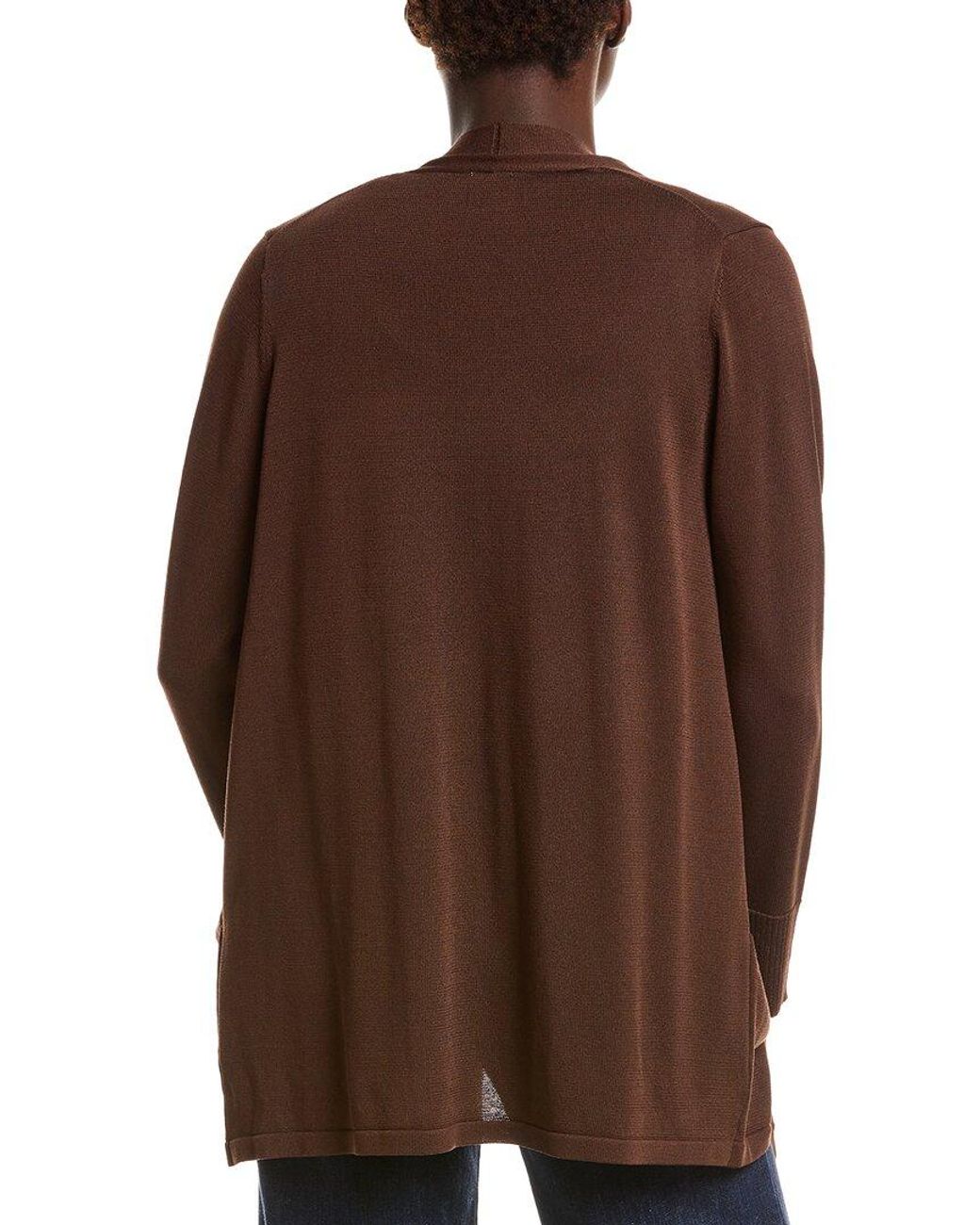 Anne Klein Brown Pocket Cardigan