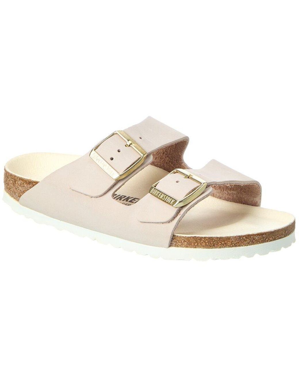 Birkenstock White Arizona Narrow Leather Sandal