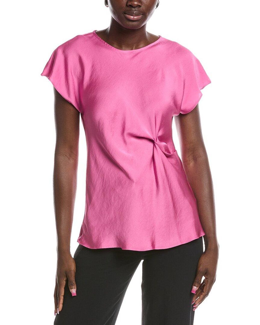 Joseph Ribkoff Pink Side Knot Blouse